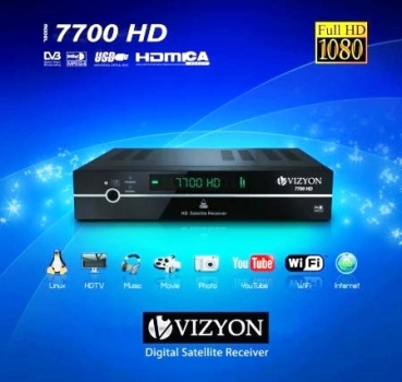 Vizyon 7700 SE HD Linux LAN Satreceiver mit USB PVR und Youtubeplayer