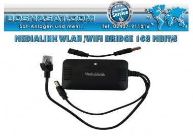 Medialink WiFi-Bridge/WLAN-Bridge schwarz 108 Mbit/s